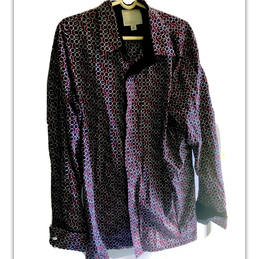 Coogi Logo Pattern Button Down Shirt - image 1